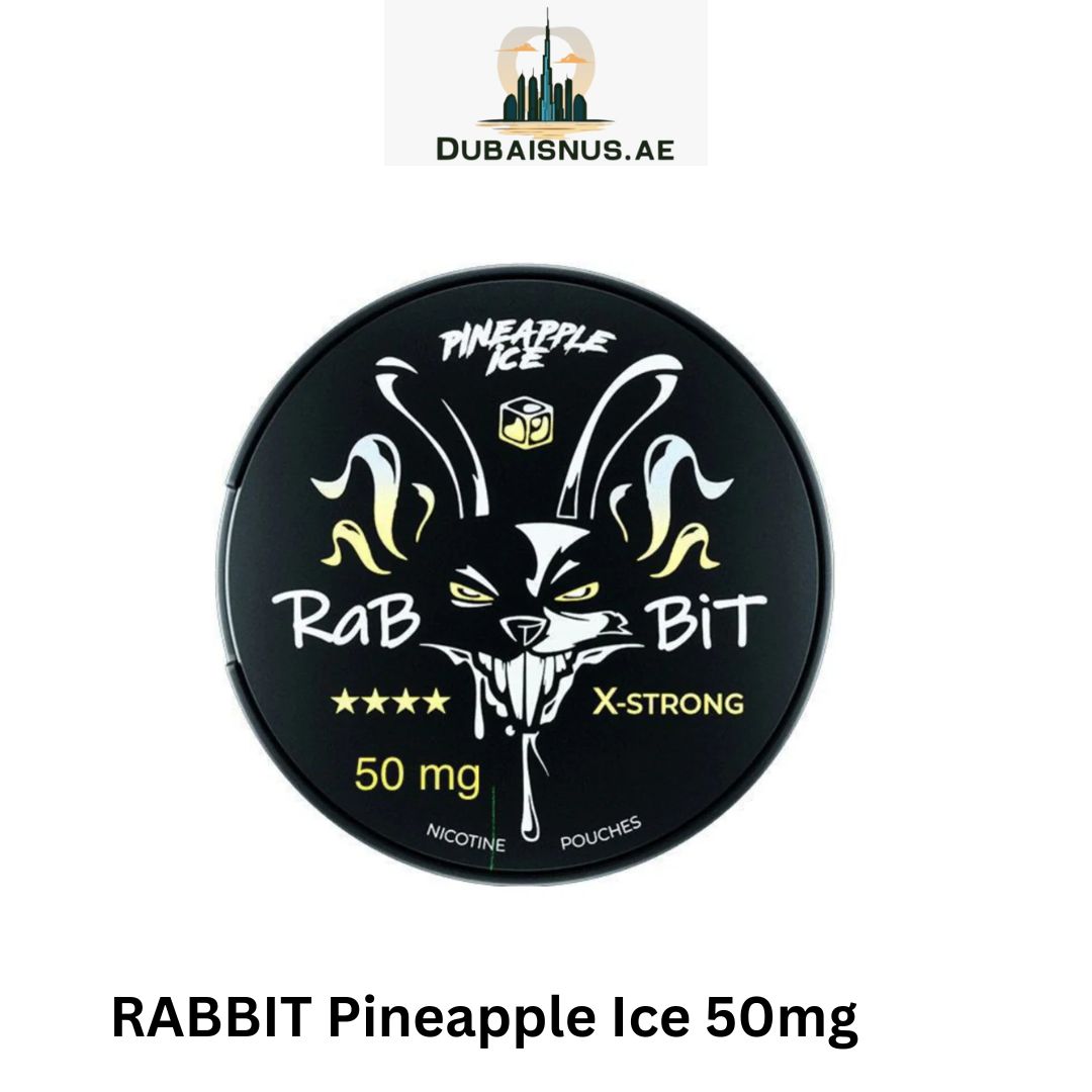 RABBIT Pineapple Ice 50mg Nicotine Pouches UAE RABBIT Pineapple Ice 50mg